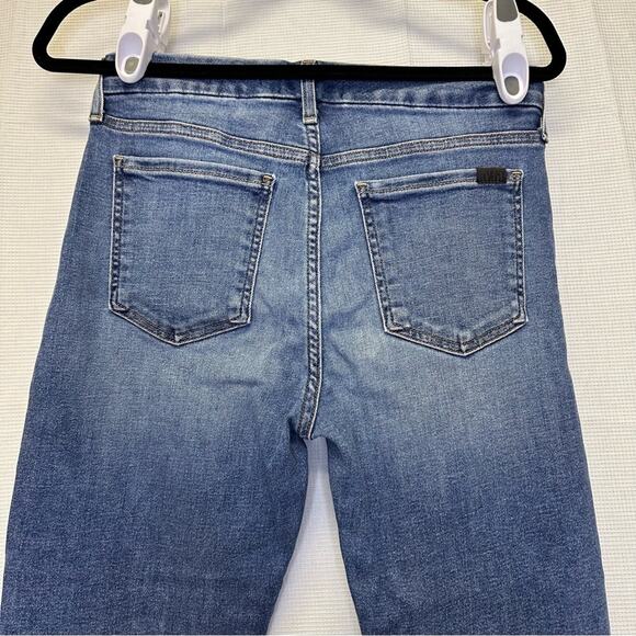 JEN7 by Seven for All Mankind Size 4 Slim Boyfriend Jeans Medium Blue Denim - Picture 6 of 7